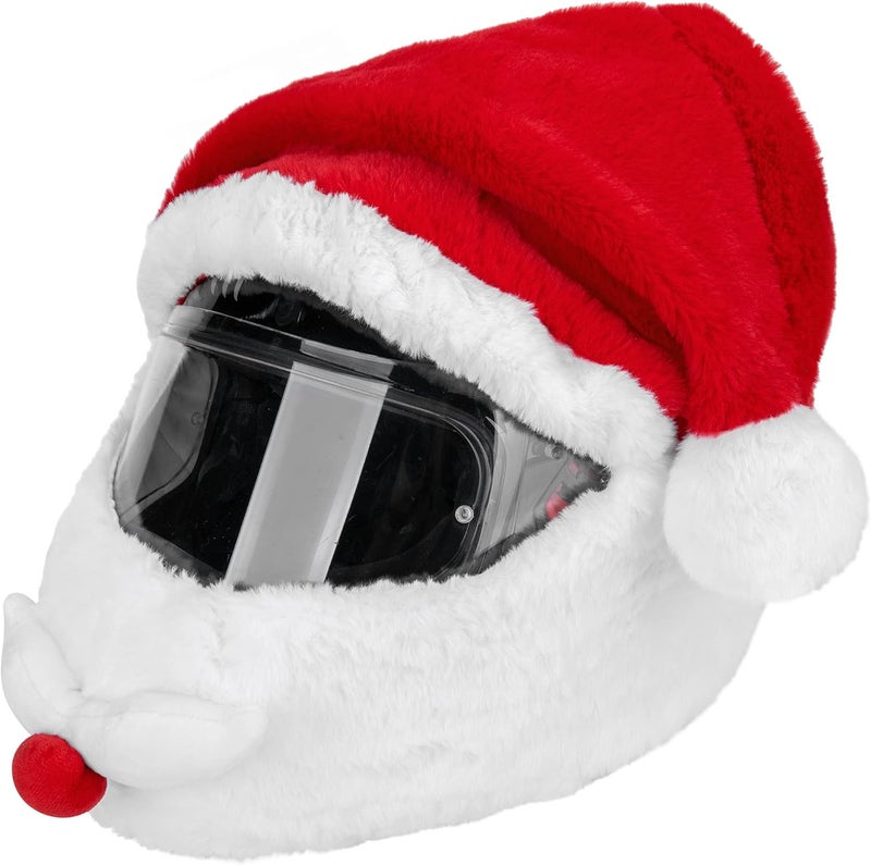 LFUTARI Christmas Santa Motorcycle Helmet Cover,Nativity Helmet Cover Santa Claus Xmas Hat Decoration Accessories for Men - Image 1